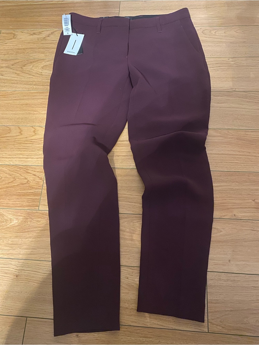 Babaton Womens Tailored Dress Pants in Deep Wine #15